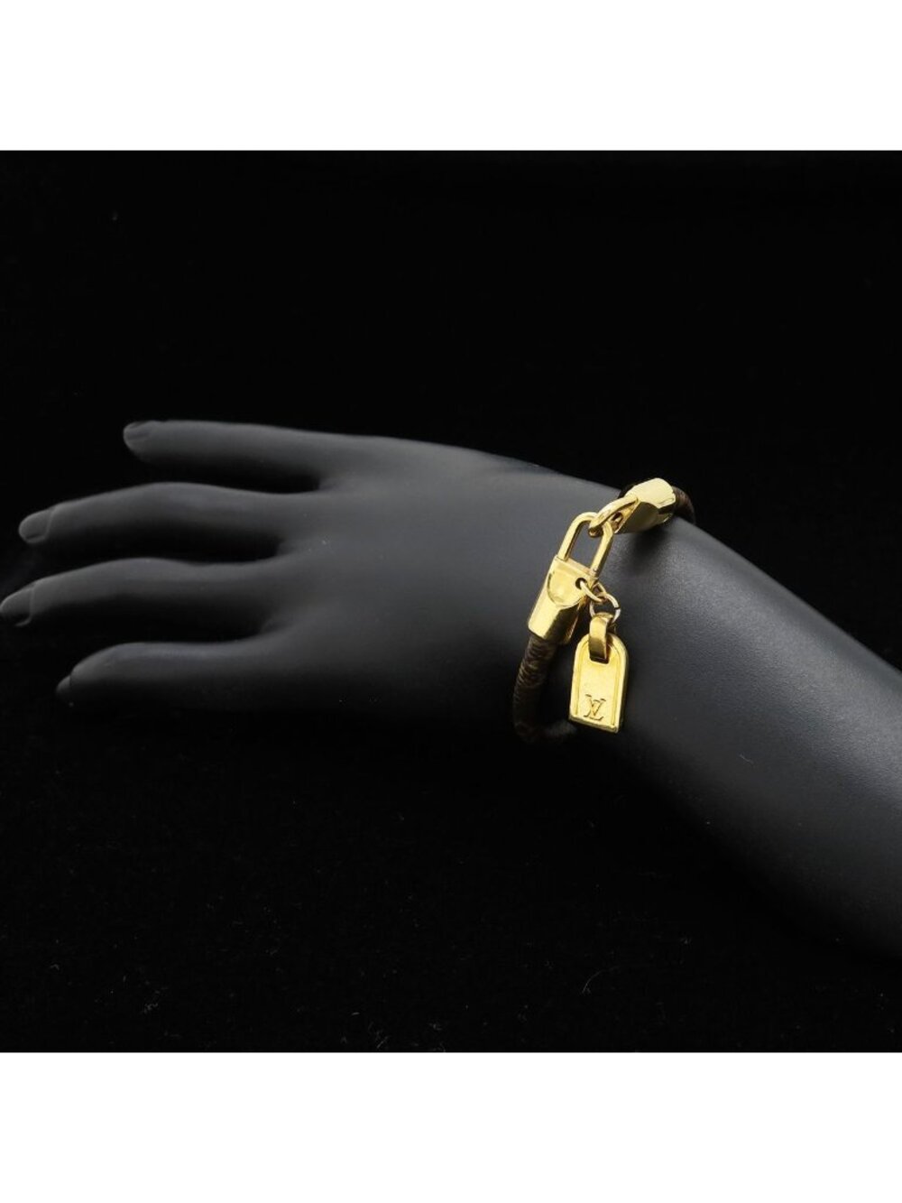 Louis Vuitton Monogram Bracelet Luck It Charm Gold - Picture 5 of 5